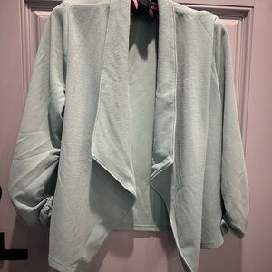 Women's Open-Front Mint Blazer Jacket